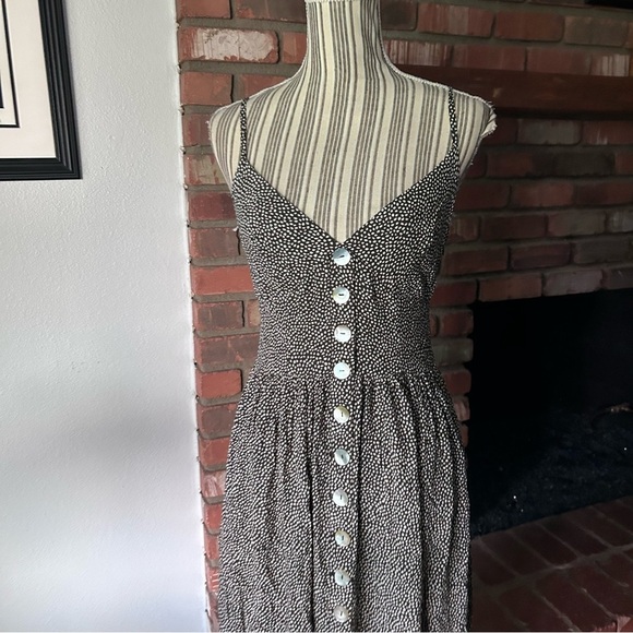 Auguste the Lable Tear Drop Staple Charcoal Drop Print Midi Dress Sz 6 US - Picture 6 of 14